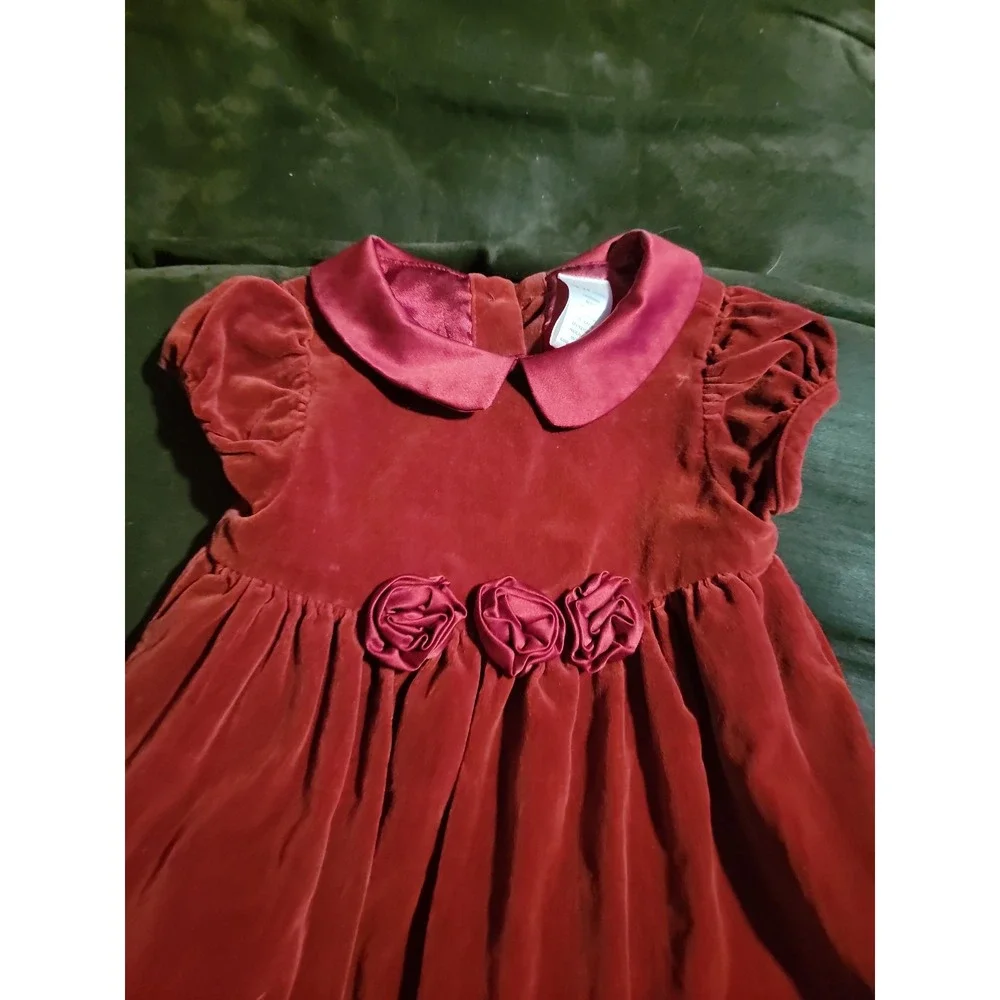 Gymboree classic holiday layette line red dress size 18 24‎ months